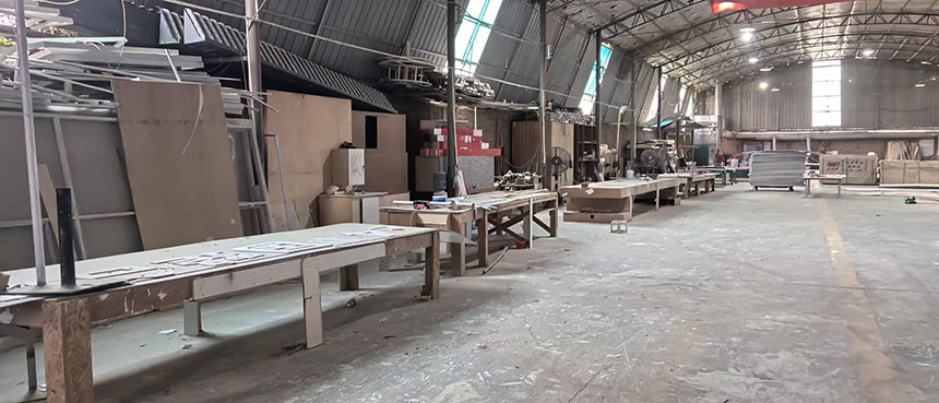 西安展台搭建工厂，木工加工区